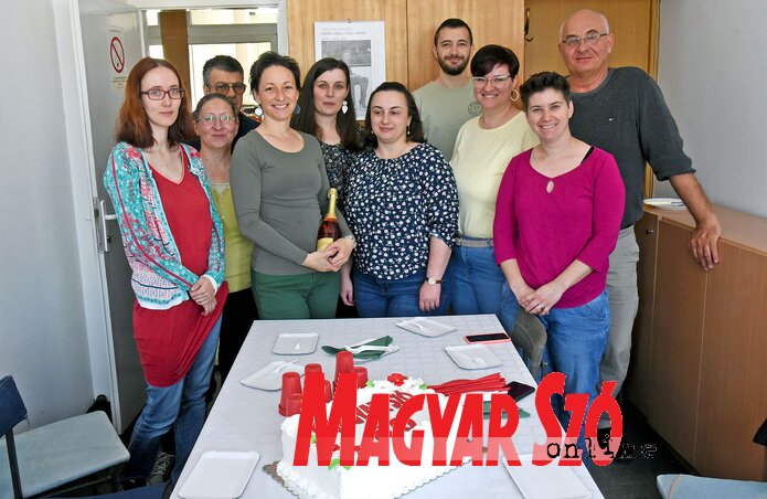 A zentai szerkesztőségben (Fotó: Gergely Árpád)