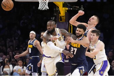 LeBron Jamesék sorozatban 11 vereség után először verték meg Nikola Jokićékat (Fotó: Beta/AP)