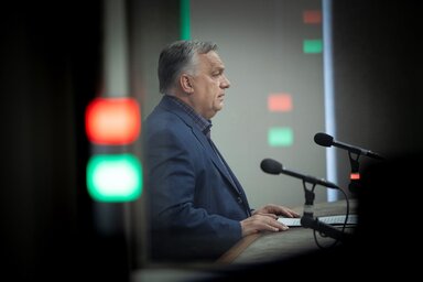 Orbán Viktor a Kossuth Rádió reggeli műsorának vendége volt (Fotó: MTI)