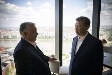 Orbán Viktor és Hszi Csin-ping (Fotó: MTI/Miniszterelnöki Sajtóiroda)