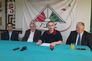 A VMDK sajtókonferenciáján Borbély Tivadar, Burány Zoltán, Kozma Zoltán és Nagyiván György is felszólalt (Fotó: Ricz Róbert)