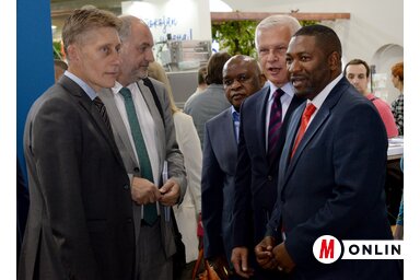 Aleksandar Martinović agrárminiszter a két afrikai ország küldöttségével (Fotó: Dávid Csilla)