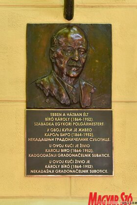 Felavatták Bíró Károly emléktábláját Szabadkán