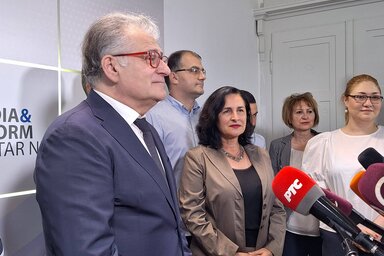 Dr. Dragan Milić a mai sajtótájékoztatón (Fotó: Beta)