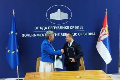 Ylva Johanson és Ivica Dačić