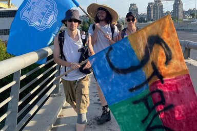 A STAV egyetemista csoport tagjai a „gyalogtúrán” (Fotó: Facebook/STAV)