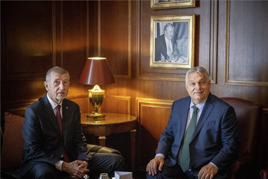 Orbán Viktor Andrej Babissal tárgyalt Bécsben (Fotó: MTI)