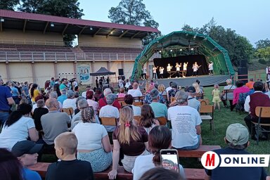 A pacséri falunap esti színpadi produkcióira összesereglett nézők egy része (Kazinczy Paszterkó Diana felvétele)
