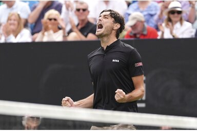 Az első kiemelt Taylor Fritz nyerte az eastbourne-i trófeát (Fotó: Beta/AP)