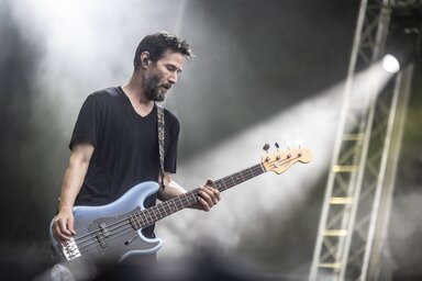 Keanu Reeves Dogstar elnevezésű együttesével nemrég a zágrábi INmusic fesztiválon is fellépett (Fotó: Beta/Hina)