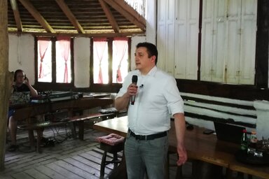 Lehmann Kristóf felvetései nyomán rengeteg kérdést fogalmaztak meg a fiatalok (Tóth Péter felvétele)