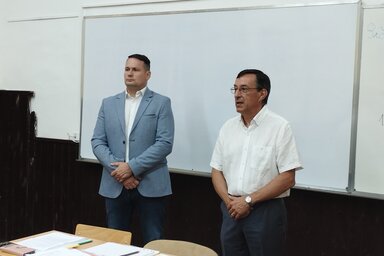 Arpad Fremond i Karolj Šarnjai na otvaranju kursa (fotografija Melinde Lukač)