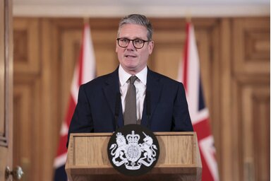 Keir Starmer változásokat és nemzeti megújulást ígért (Fotó: Pool via AP/Beta)
