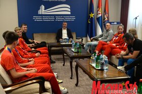 Az ökölvívó Európa-bajnokság érmeseinek fogadása Újvidéken