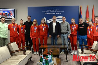 Az ökölvívó Európa-bajnokság érmeseinek fogadása Újvidéken