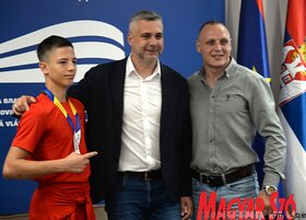 Az ökölvívó Európa-bajnokság érmeseinek fogadása Újvidéken