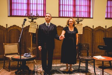 Fesztbaum Béla rendhagyó történelmi „utazása” (Mihályi Katalin felvétele)