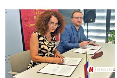 Kormányos Katona Gyöngyi és Rózsa Dávid írta alá a megállapodást (Gergely Árpád felvétele)