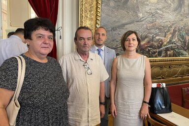 A VMSZ-frakcióból Csapó Judit és dr. Goretić Vámoser Györgyi képviselők, Jankovich Szilárd polgármesteri tanácsnok, Kanizsai Tamás tanácstag (Fotó: Jankovich Szilárd)