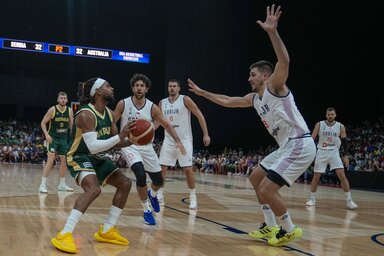 Patty Mills kimagaslóan a mérkőzés legjobbja volt (Fotó: Beta/AP)
