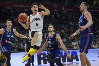 Japán a teljes mérkőzésen futott az eredmény után (Fotó: Beta/AP)