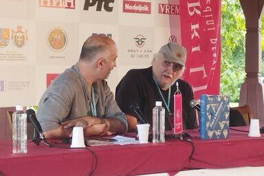 Slobodan Šijan (jobbról) ismét Palicson (Lukács Melinda felvétele)