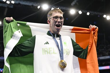 Daniel Wiffen a vb-cím után az olimpiai aranyat is behúzta (Fotó: MTI)