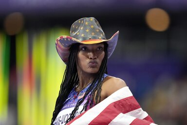 Tara Davis-Woodhall, a texasi egyetemre járt „cowgirl” nyert távolugrásban / Beta/AP
