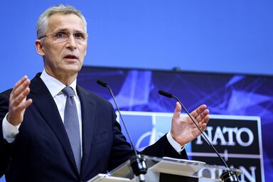 Jens Stoltenberg legitimnek nevezte a kurszki területre történt ukrán behatolást (Fotó: AFP)