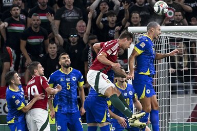 Rohamoztak a magyarok rendesen, de gólt nem sikerült lőniük (Fotó: MTI)