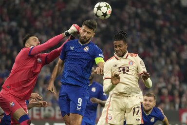 A zágrábiak katasztrófája még nagyobb lehetett volna, mert Ivan Neviš- tić, a Dinamo kapusa több jó védést is bemutatott (Fotó: Beta/AP)