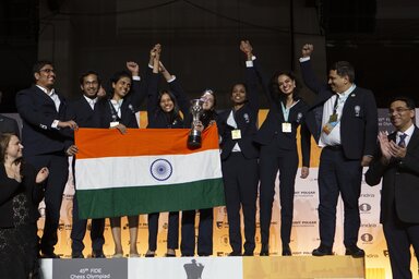 India férfi- és női csapata (Fotó: MTI)