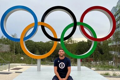 Mačković Martin az olimpiai ötkarika előtt (Fotó: Facebook)