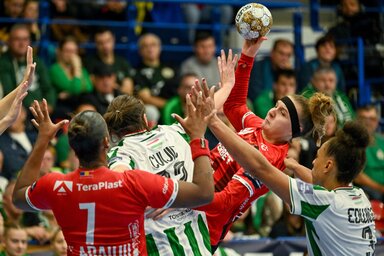 A Ferencváros az első félidőben már nyolc góllal vezetett (Fotó: MTI)