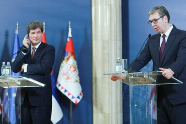 Jose W. Fernandez és Aleksandar Vučić közös sajtótájékoztatója (Fotó: Beta)