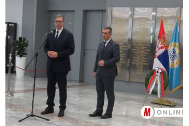 Aleksandar Vučić és Vladimir Orlić (Miklós Hajnalka felvétele)