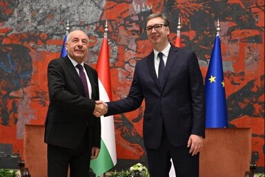 Sulyok Tamás és Aleksandar Vučić (Forrás: Instagram/buducnostsrbijeav)