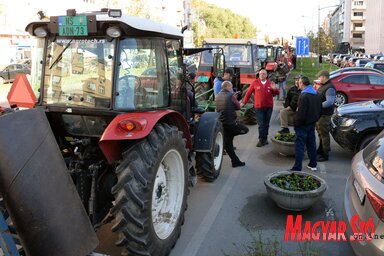 Korábbi forgalomakadályozó gazdatüntetés (Fotó: Dávid Csilla)
