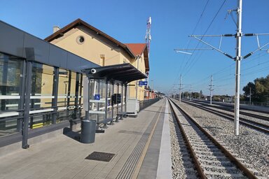 A település vasútállomása (Tóth Péter felvétele)