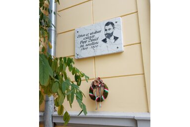 A Papp Dániel-emléktábla (Kazinczy Paszterkó Diana felvétele)