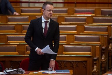 Szijjártó Péter külügyminiszter: A béke biztosítja a gazdasági növekedés lehetőségét (MTI-fotó)