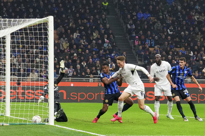Scott McTominay gólja az Inter ellen (Fotó: Beta/AP) Scott McTominay gólja az Inter ellen (Fotó: Beta/AP)
