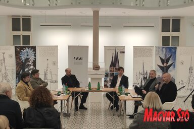 A kerekasztal-beszélgetésen az építészek megvitatták a szakma kihívásait (Fotó: Horváth Attila felvétele)