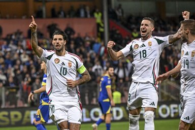 Nagy Zsolt (középen) szerint nem lehetetlen megfogni a hollandokat (Fotó: MTI)