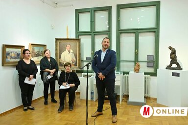 Kudlik Zoltán is köszöntötte az egybegyűlteket a kiállítás megnyitóján  (Molnár Edvárd felvétele)