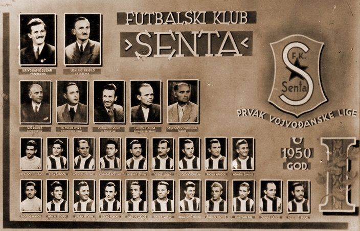 Az 1950-es bajnokcsapat tablója Az 1950-es bajnokcsapat tablója