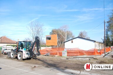 A játszótér betonalapja már elkészült (Horváth Attila felvétele)