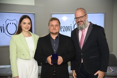 A díjat Bonifárt László vette át (Fotó: Than Emlékház)