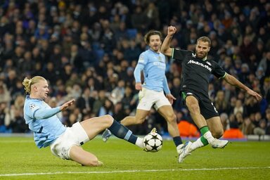 Haaland második gólja után a City hárommal vezetett, de a Feyenoord innen is felállt (Fotó: Beta/AP)