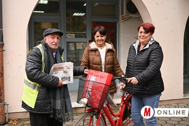 A szabadkai lapkihordónt eg y kerékpárral gazdagodott (Molnár Edvárd felvétele)
